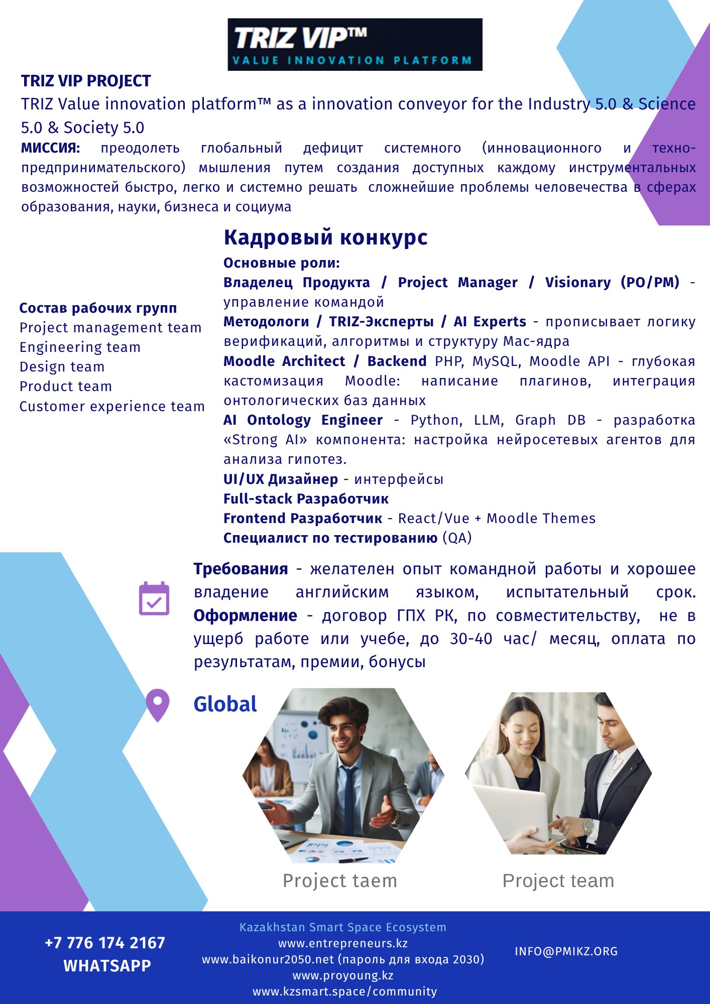 TRIZ VIP Project Vacancies